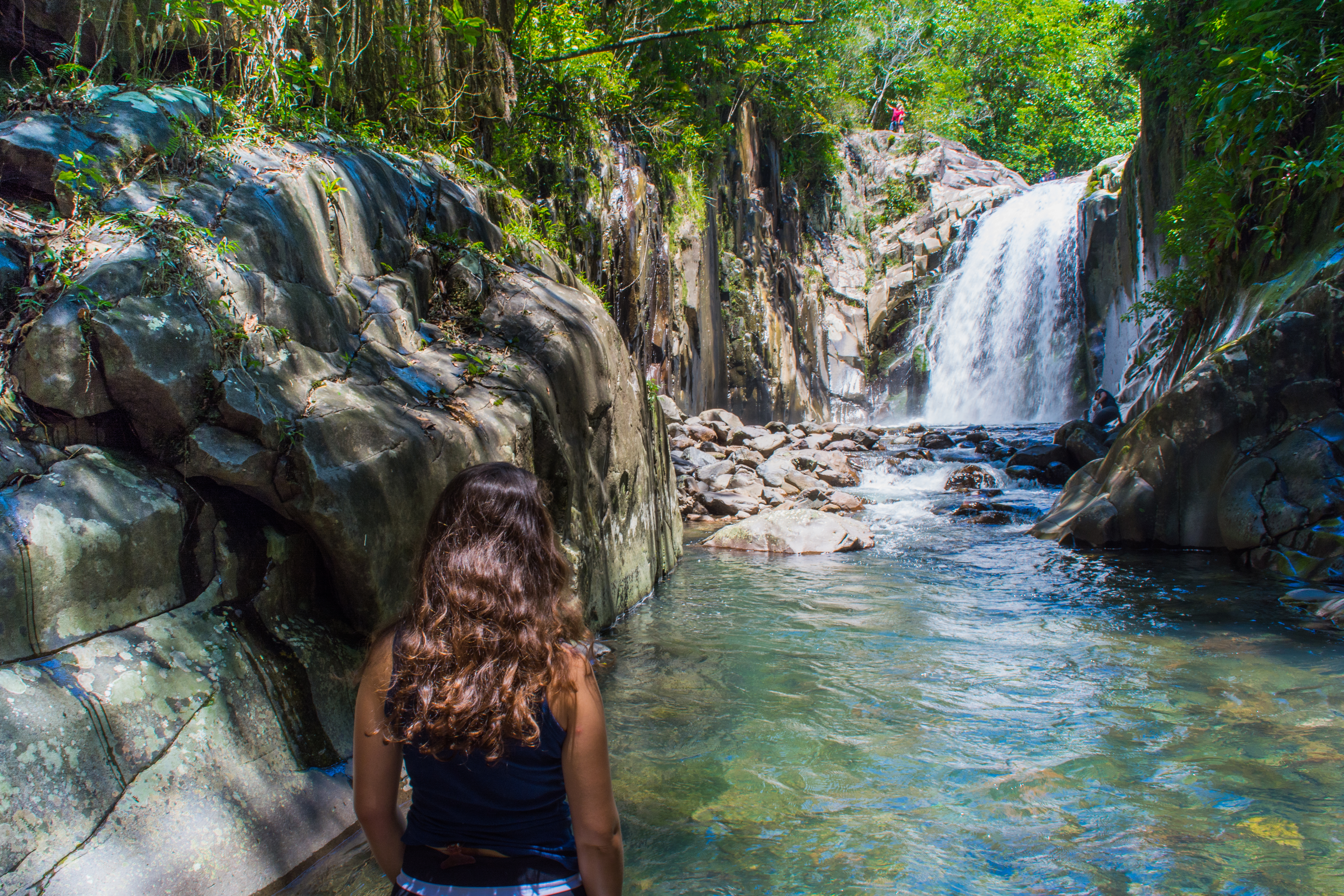 vista da cachoeira